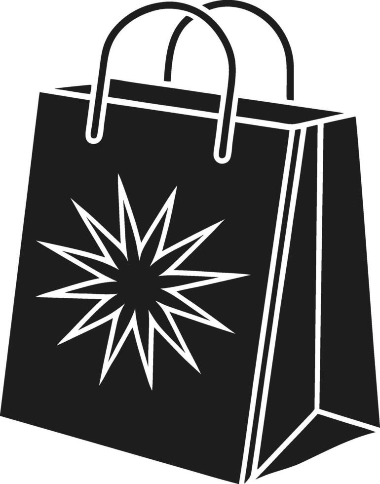 Simple and Elegant Shopping Bag Silhouette - Perfect for Retail vector