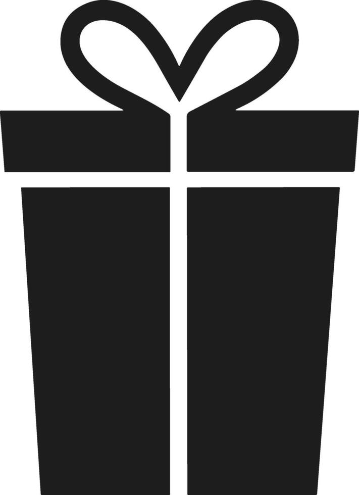 Elegant Gift Box Silhouette - Perfect for Holiday and Event Graphics vector