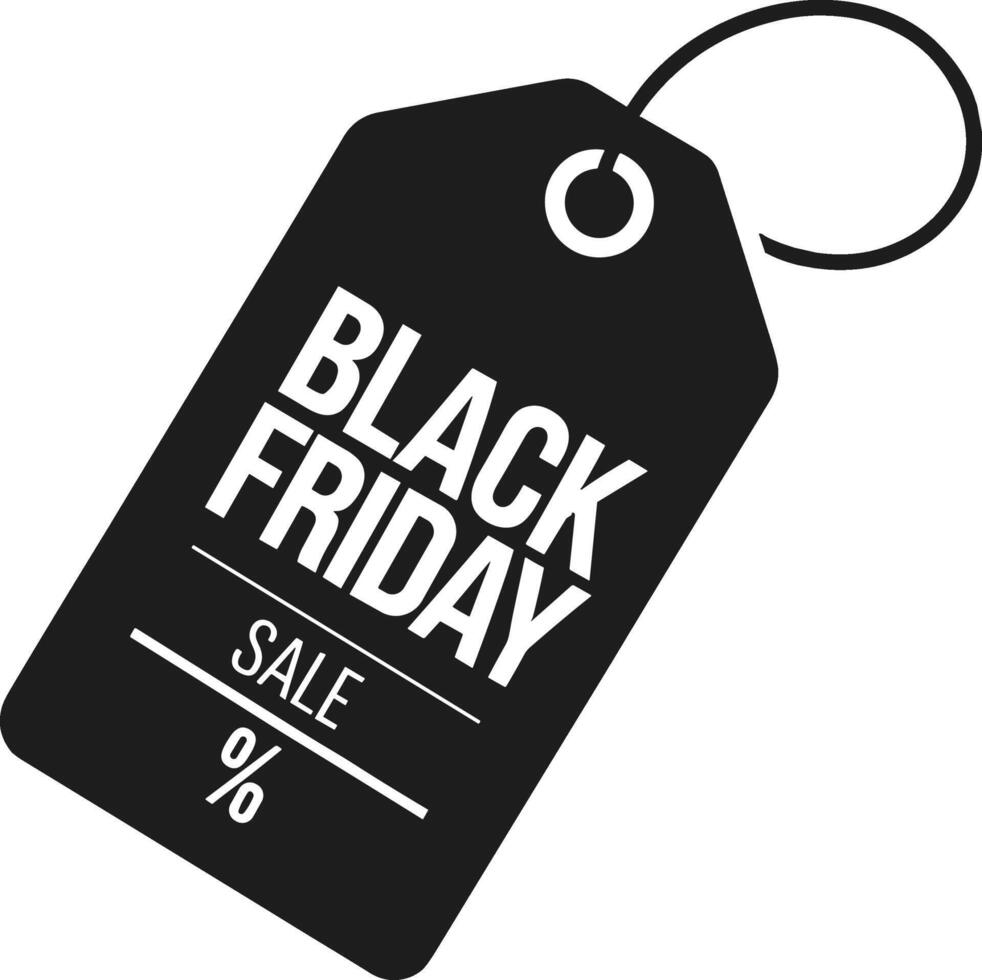Clean Price Tag Silhouette - Perfect for Promotions and Black Friday vector