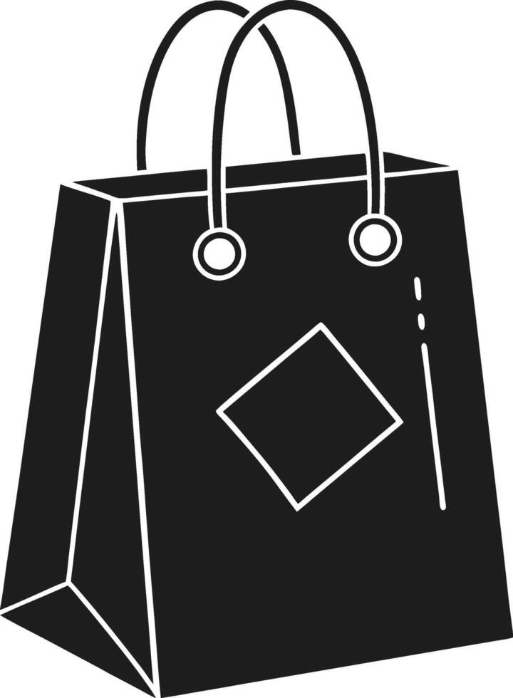 Bold Shopping Bag Silhouette - Perfect for Fashion Store Design vector