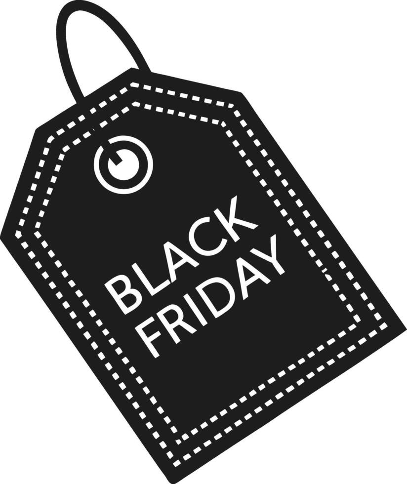 Black Price Tag Silhouette - Ideal for Sales and Offers vector