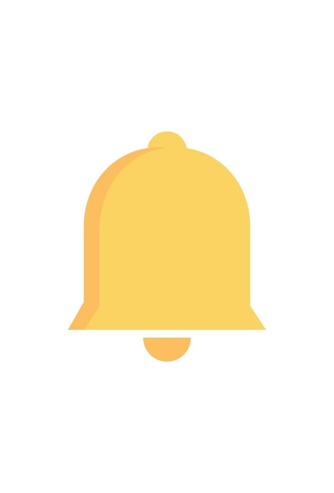 A yellow bell icon on a white background vector
