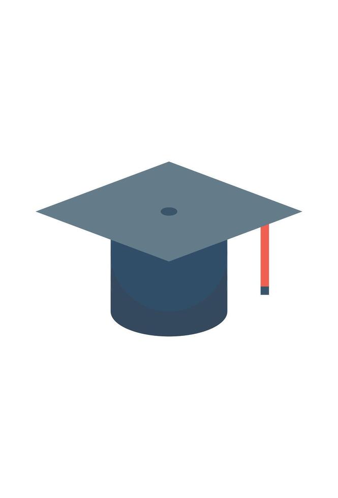 Graduation cap icon isolated on white background vector