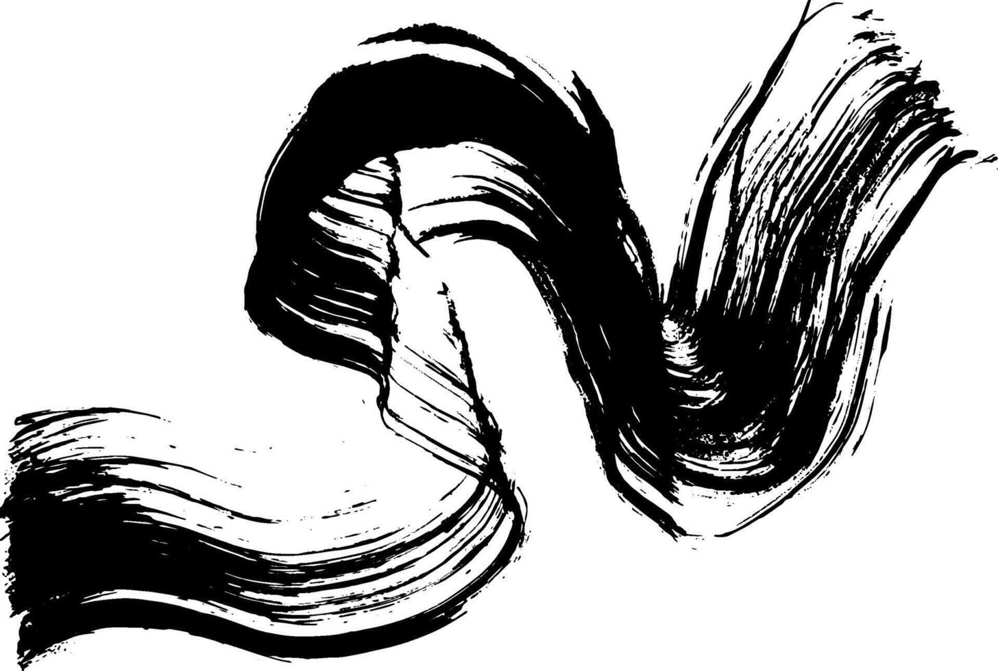 Dry Brush Grunge Wave Stroke Texture vector