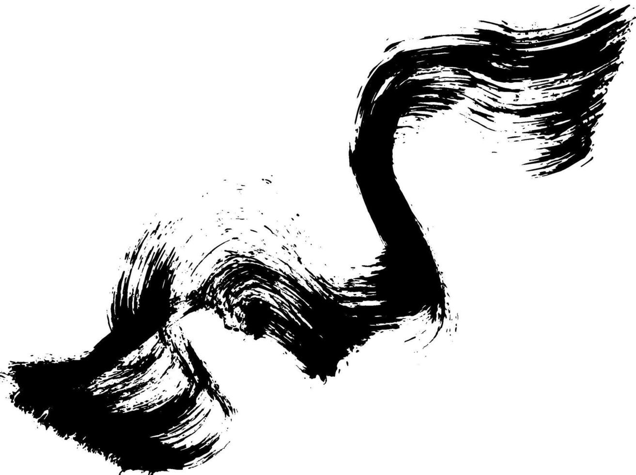 Dry Brush Grunge Wave Stroke Texture vector