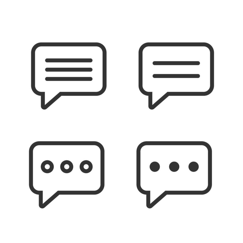 Speech bubble icon isolated illustration. vector