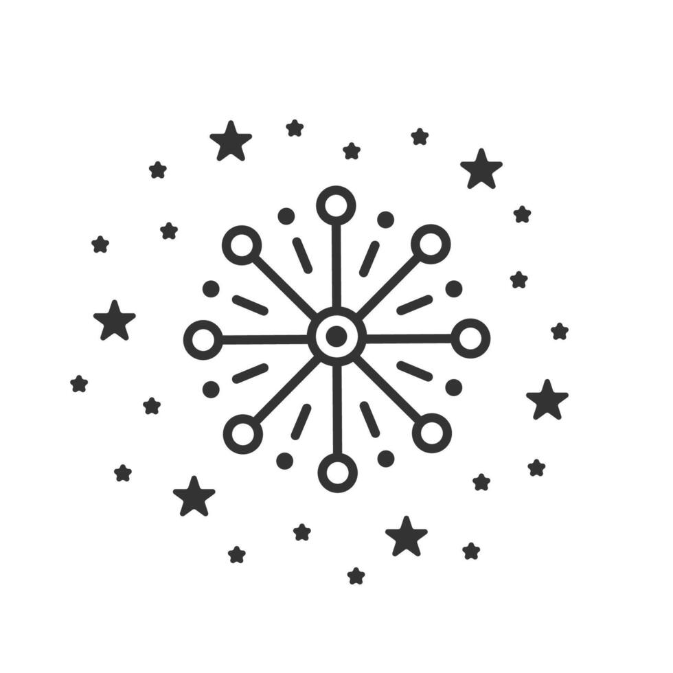 Fireworks icon isolated illustration. vector