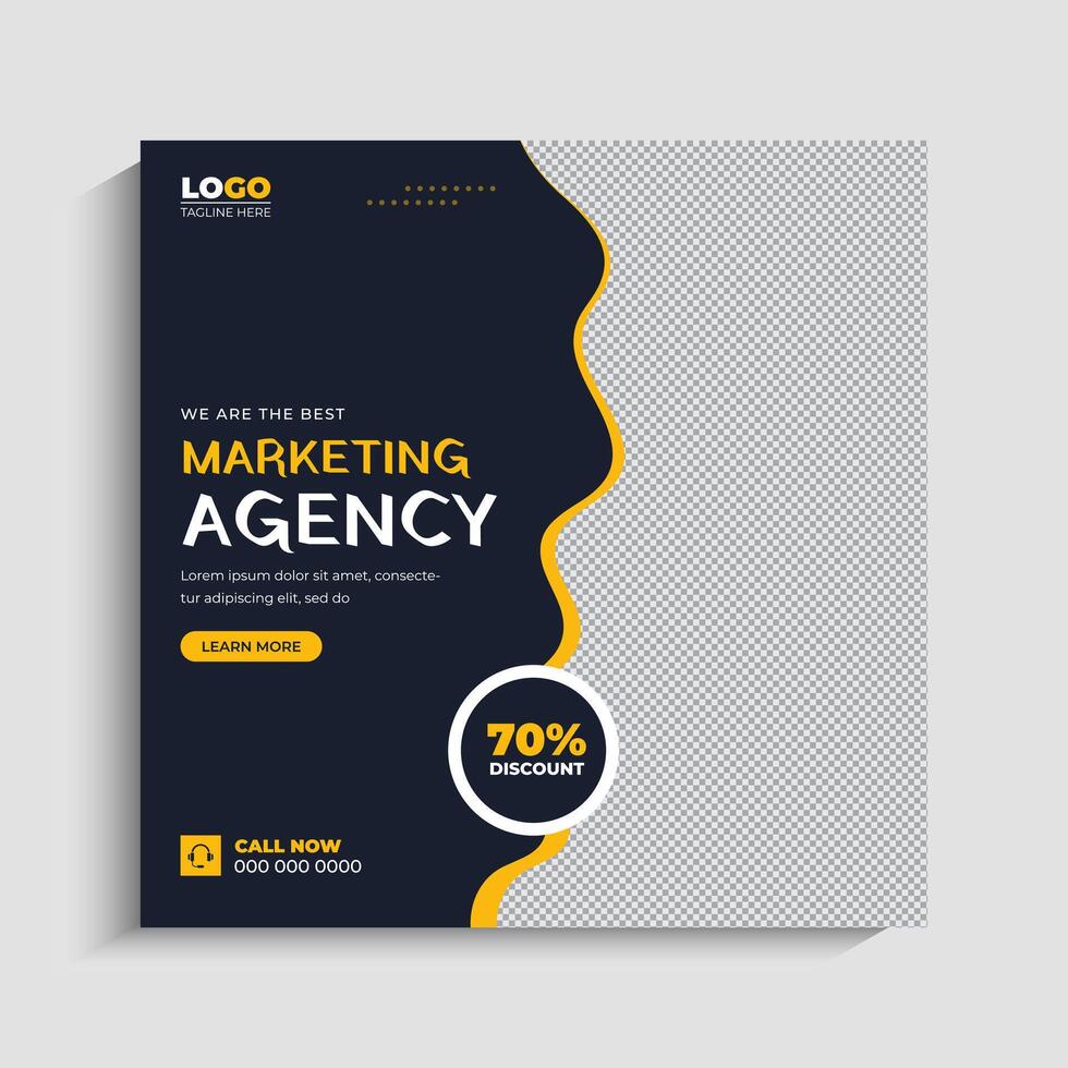 Digital Marketing Web Banner post template vector