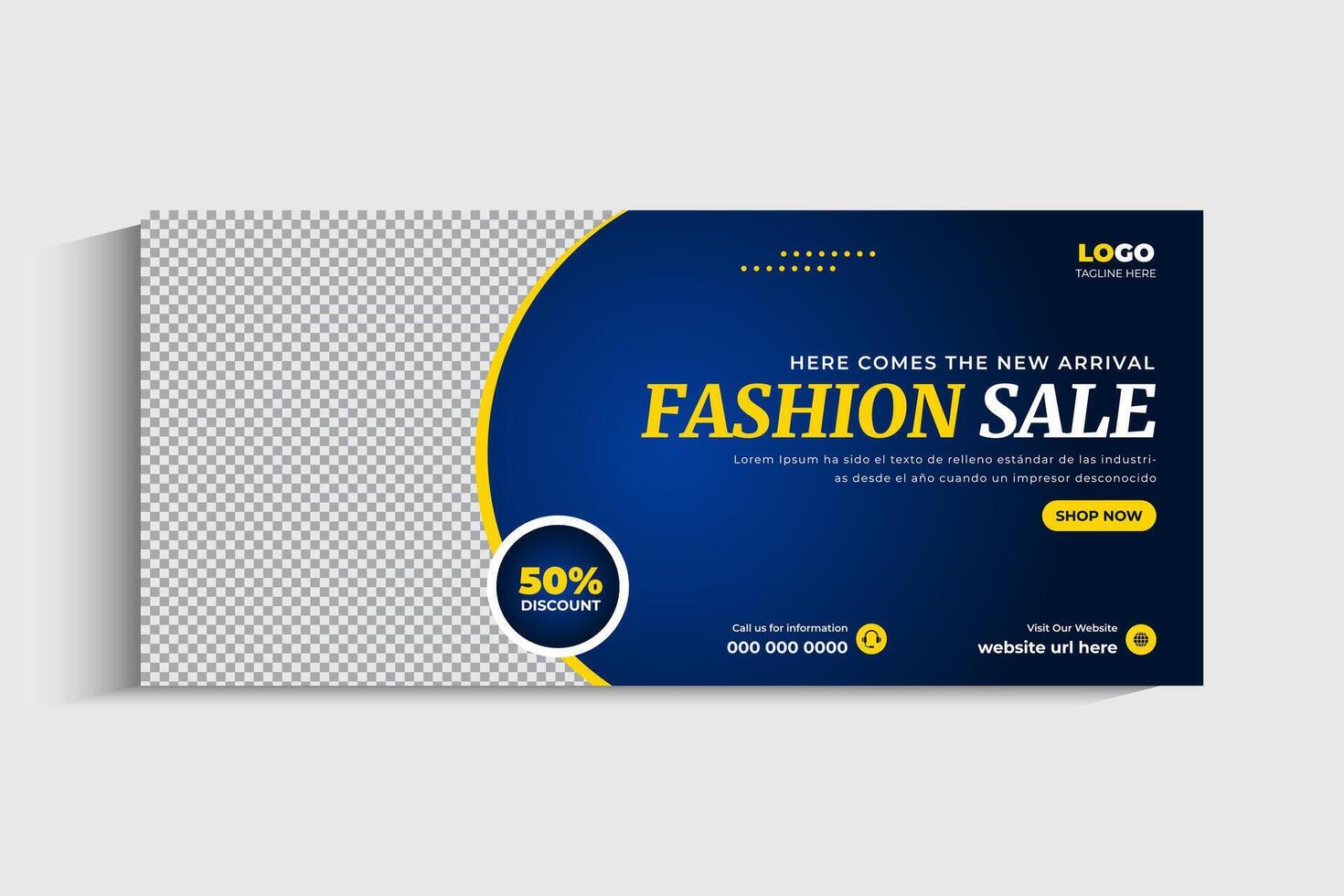 Fashion Sale Social Media Cover and Web Banner Template vector