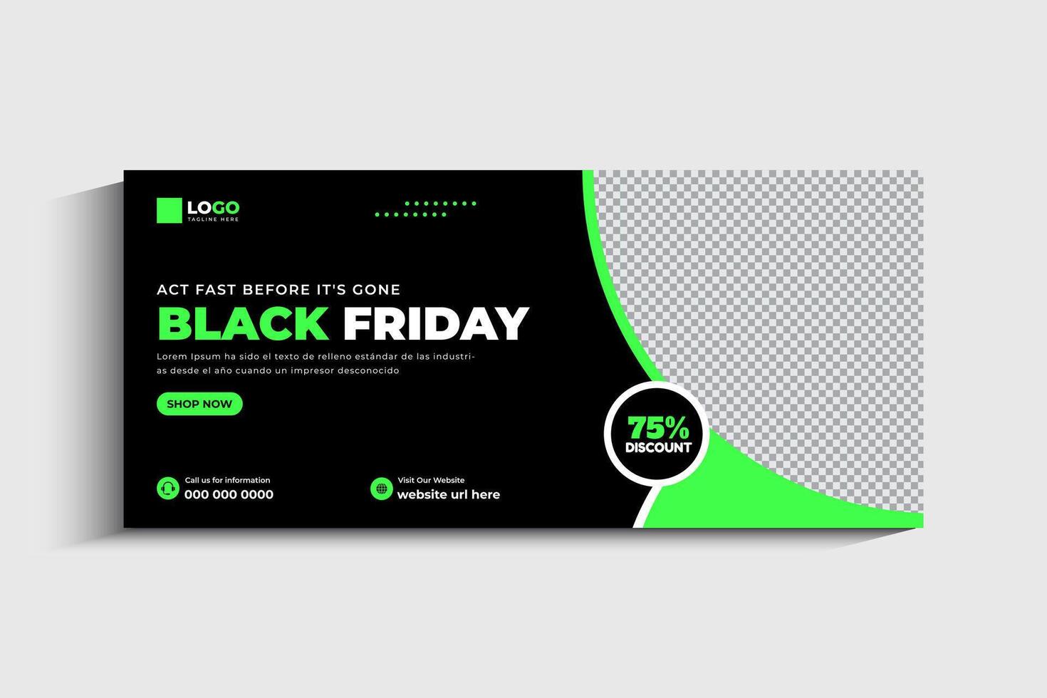 Black Friday Promotional Banner or cover Template vector