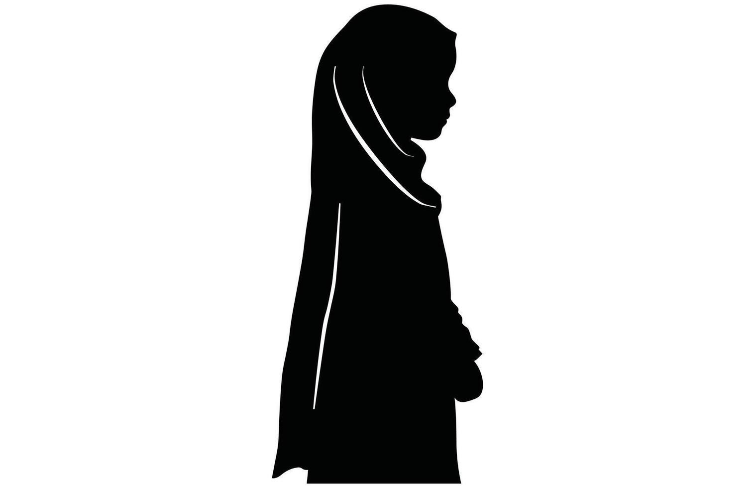 Cute Little Hijab Girl - Happy Hijabi Kid Design vector