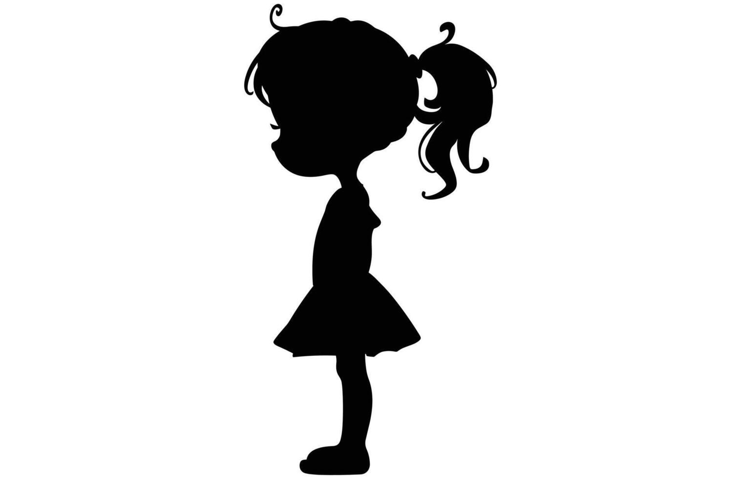 Cute Little Girl - Fun and Innocent Kid Character Illustration vector