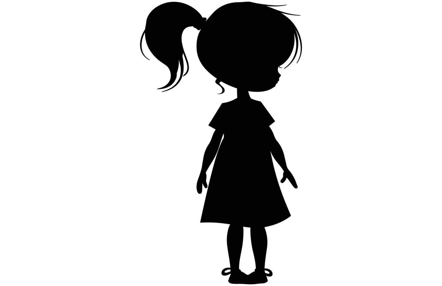 Cute Little Girl - Adorable Kid Character Stock Art vector