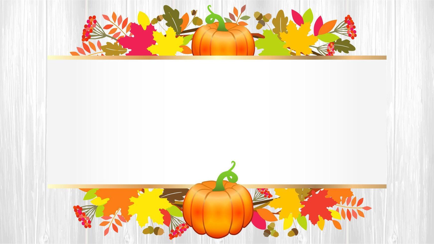 Happy Thanksgiving Day advertising banner with copy space. Harvest holiday banner template. vector