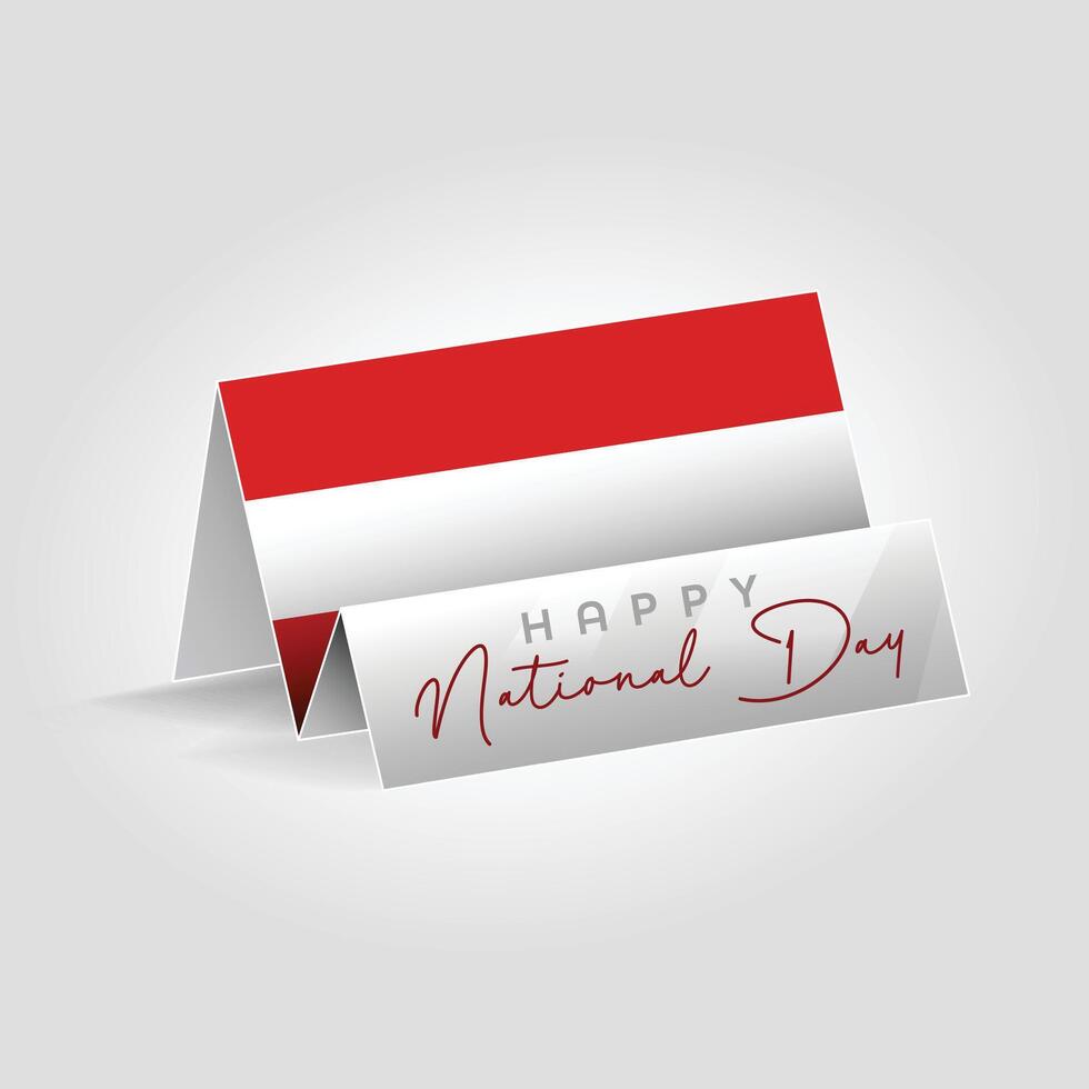 Austria country paper flag standing on the ground. Happy national day flag design. vector