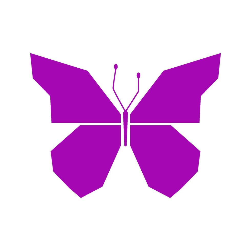 illustration of a cute purple butterfly vector