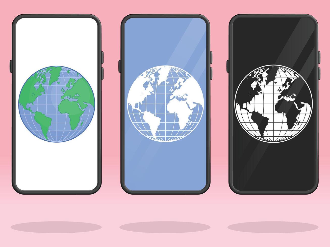 Smartphone World Globe International Globalization Sphere vector