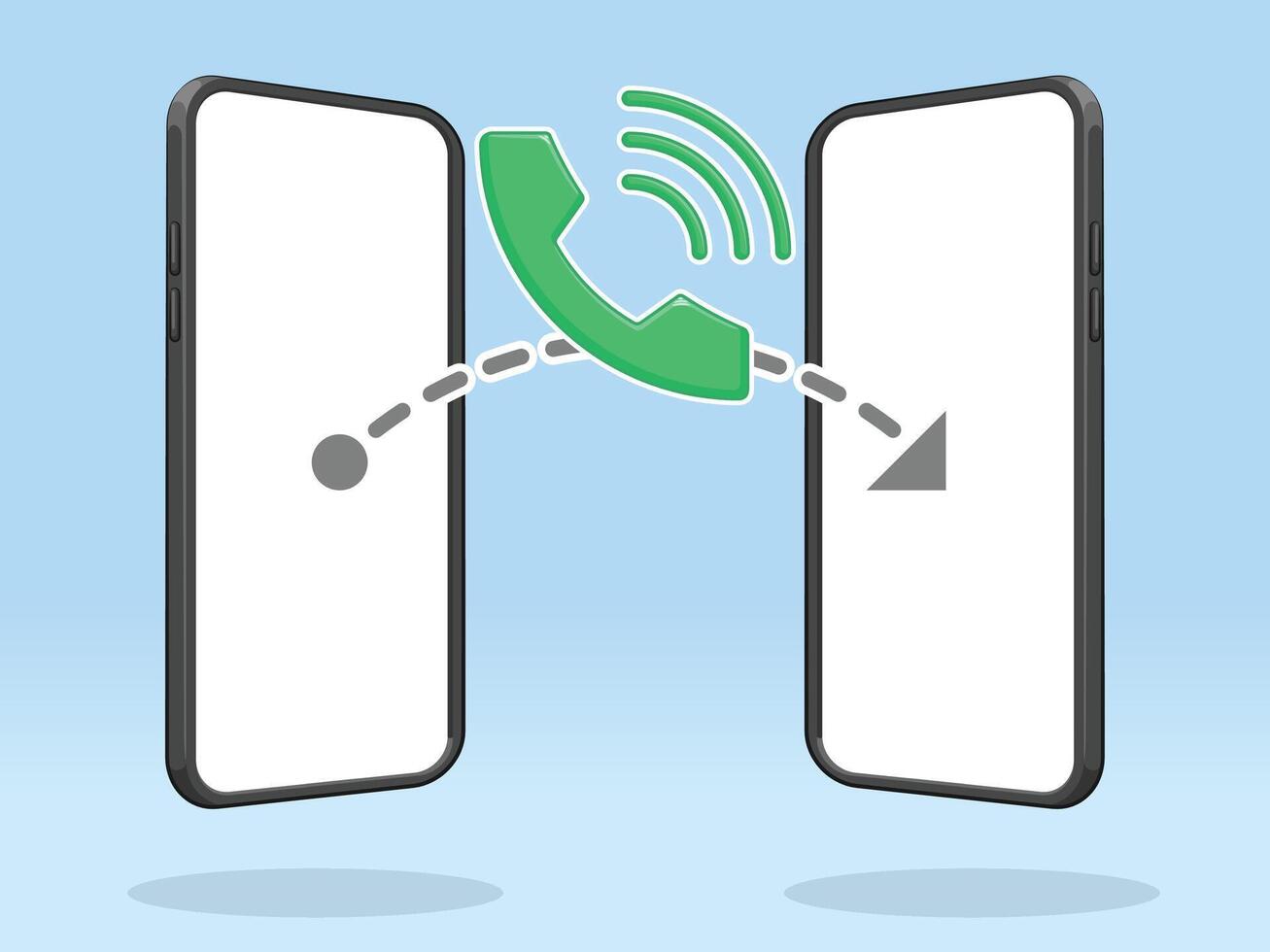 Smartphone Transfer Telephone Inbound Call Ringing vector
