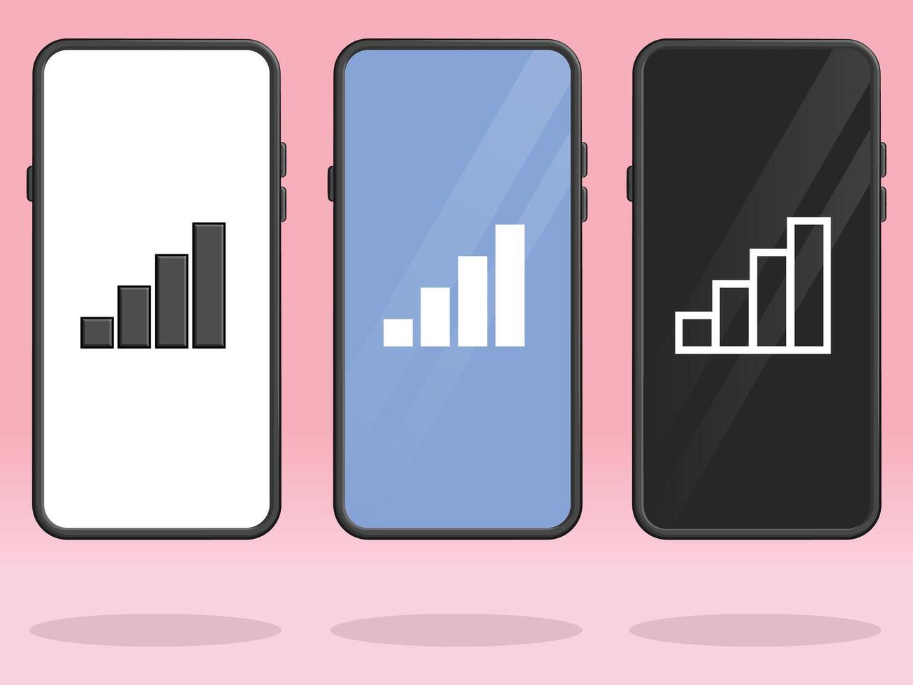 Smartphone Signal Full Signal Reception on Screen vector
