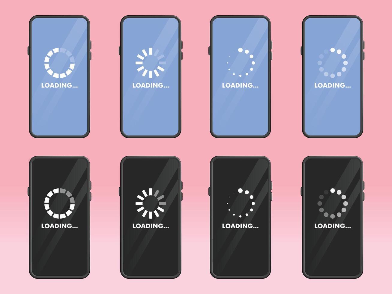 Smartphone Loading Circular Progress Waiting Bar vector