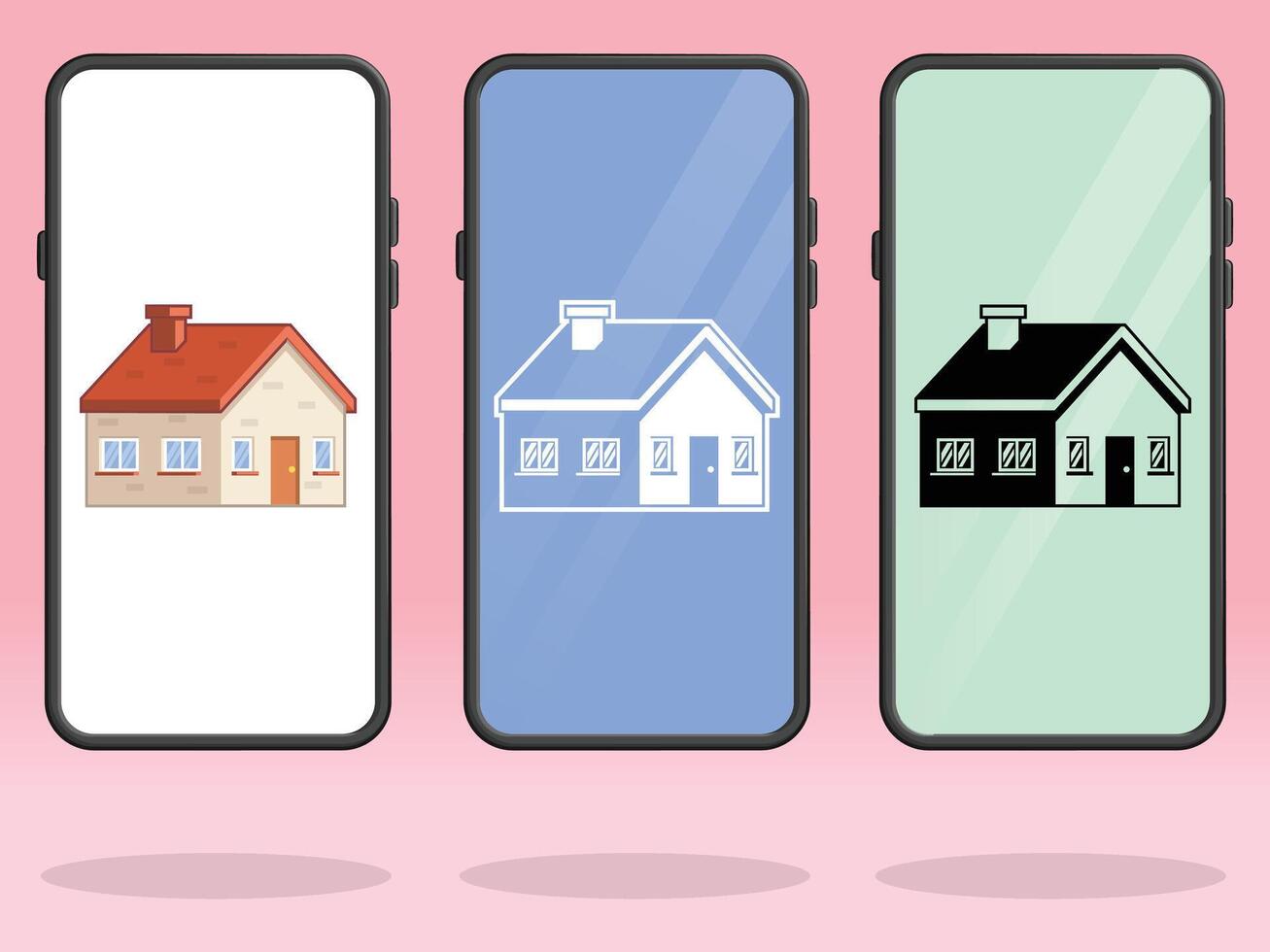 Smartphone House Building Personal Property Assets vector