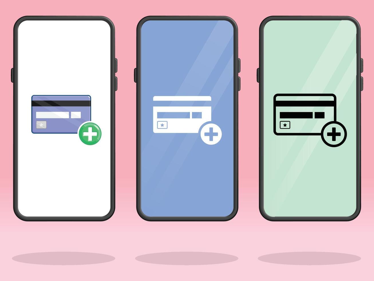 Smartphone Credit Card CVV Additional Plus vector