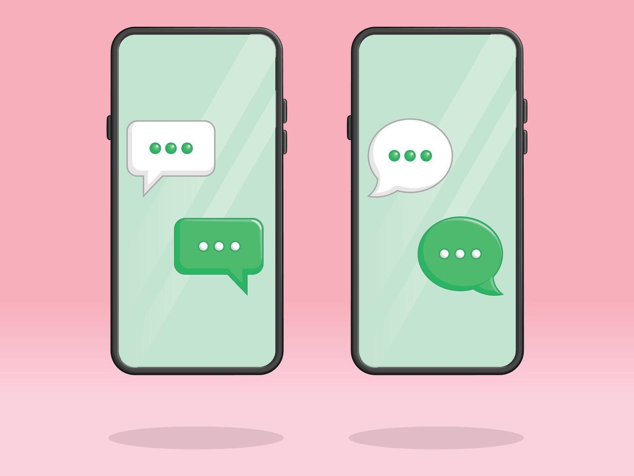 Smartphone Chat Conversation Bubble Personal Talks vector