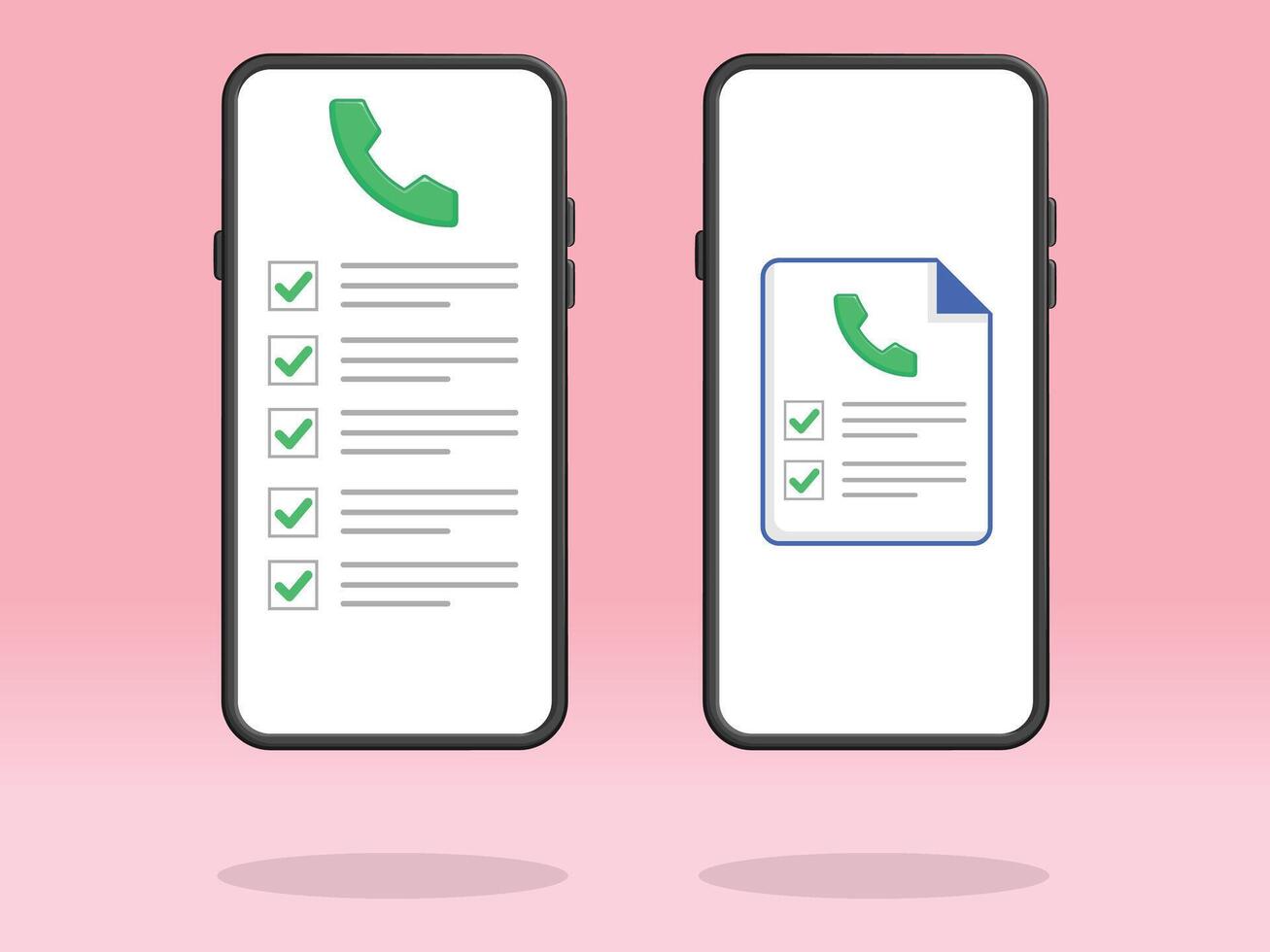Smartphone Checklist Phone Calls Tasks File vector