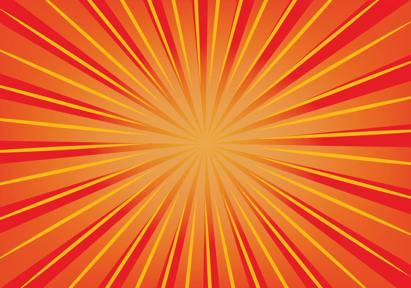 Sun-rays color background in red and orange color for design elements. vector