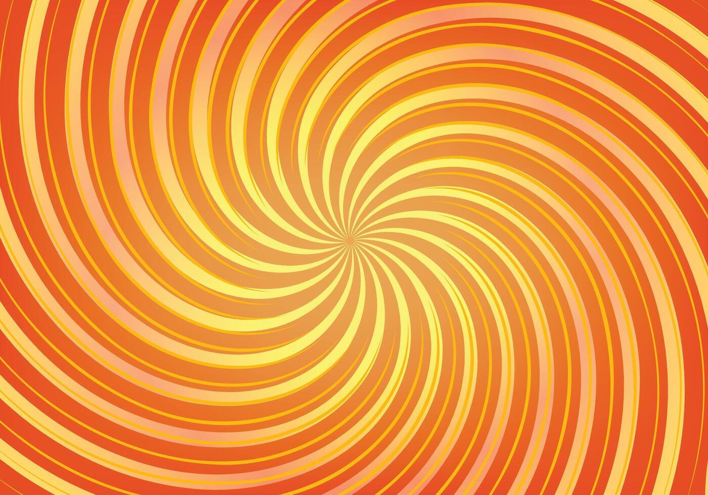 Sun-rays spiral, wavy gradient color background. Illustration style. vector