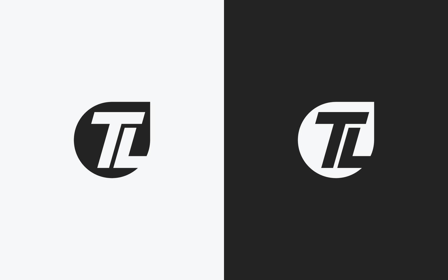 Initial Letter T L logo design template vector