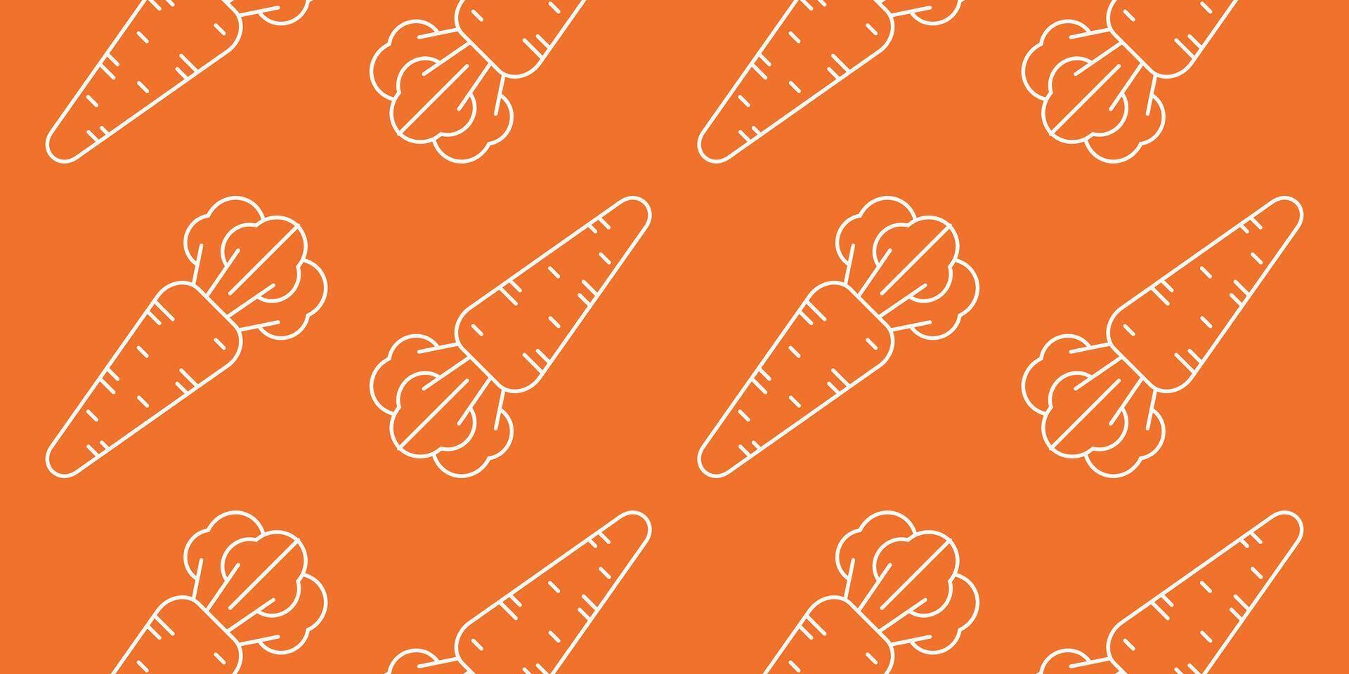Vegetables carrot pattern vector
