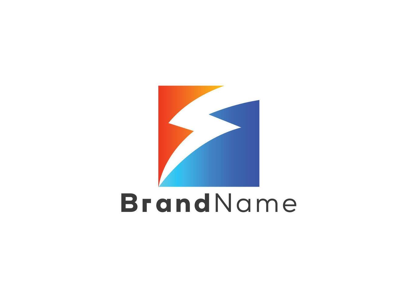 Thunder logo design vector