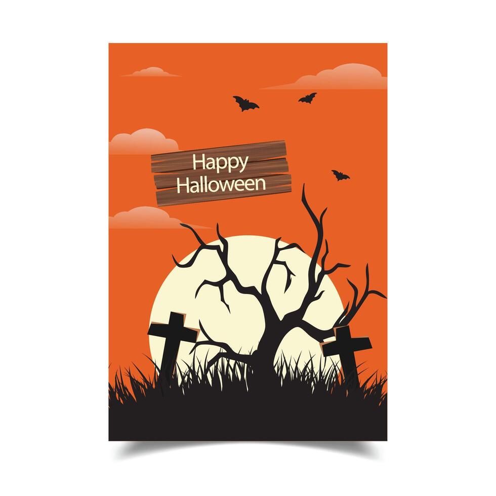 Happy Halloween Party Background with Illustration vector