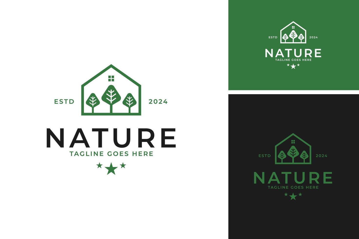 Farm and house logo design template illustration idea vector