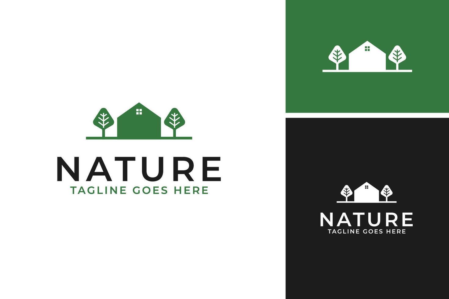 Farm and house logo design template illustration idea vector