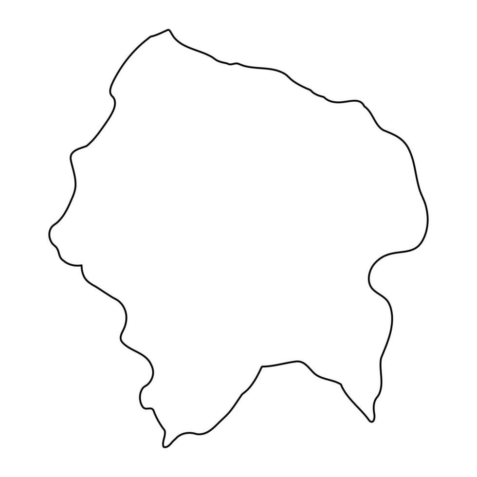 Kyenjojo district map, administrative division of Uganda. illustration. vector