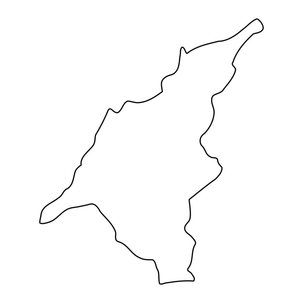 Kabarole District map, administrative division of Uganda. illustration. vector