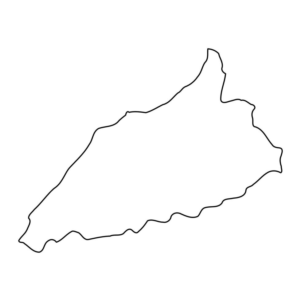 Hoima District map, administrative division of Uganda. illustration. vector