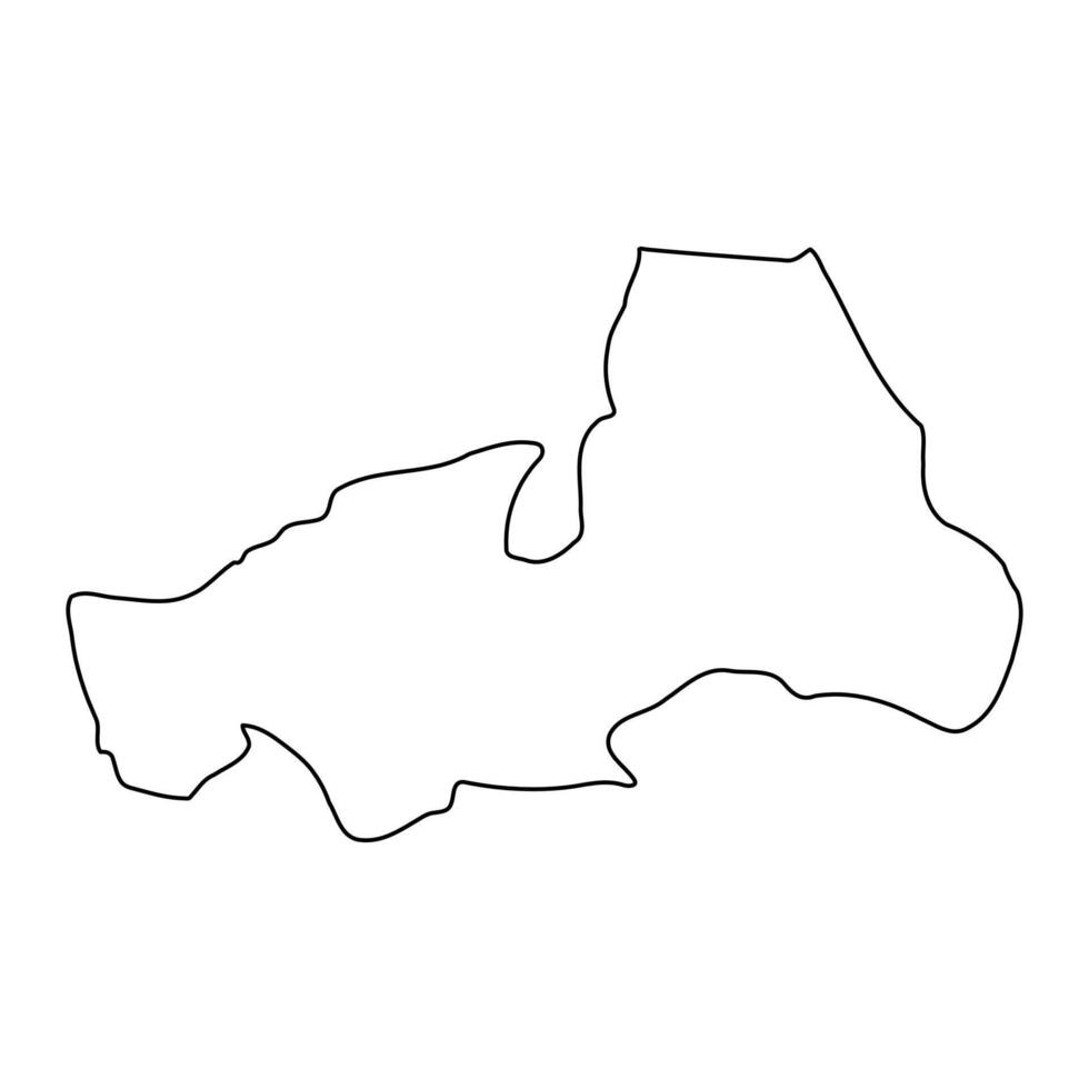 Kitgum district map, administrative division of Uganda. illustration. vector