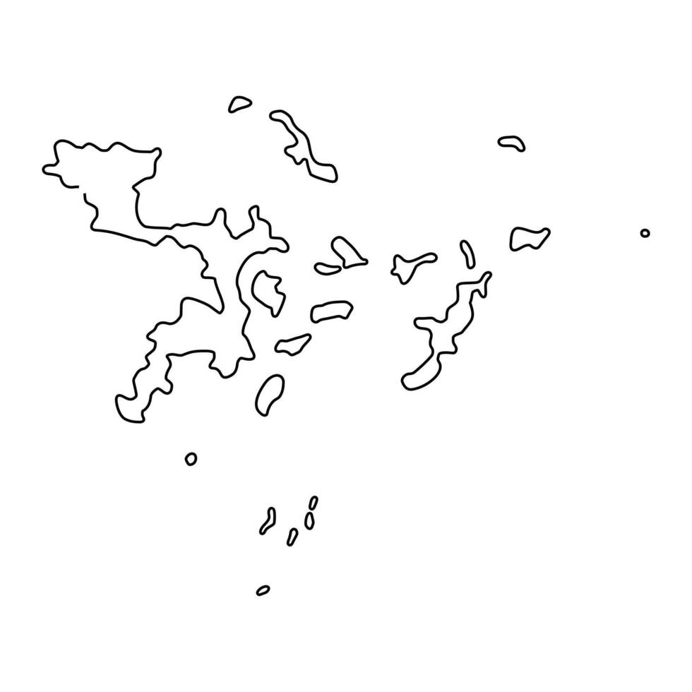 Kalangala District map, administrative division of Uganda. illustration. vector