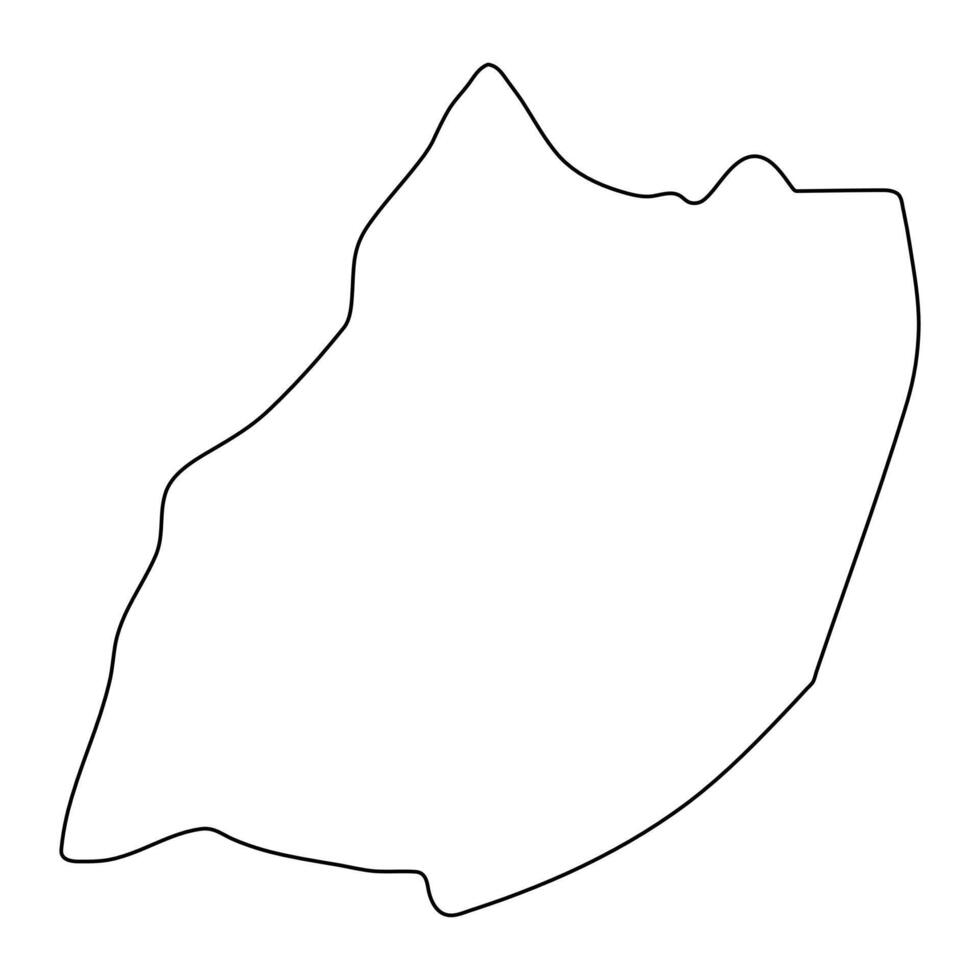 Maracha district map, administrative division of Uganda. illustration. vector