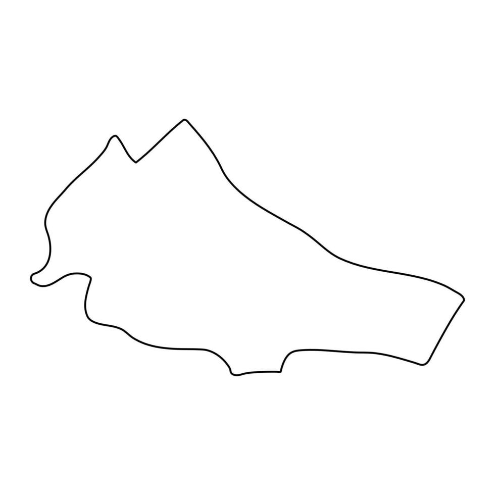 Sironko district map, administrative division of Uganda. illustration. vector