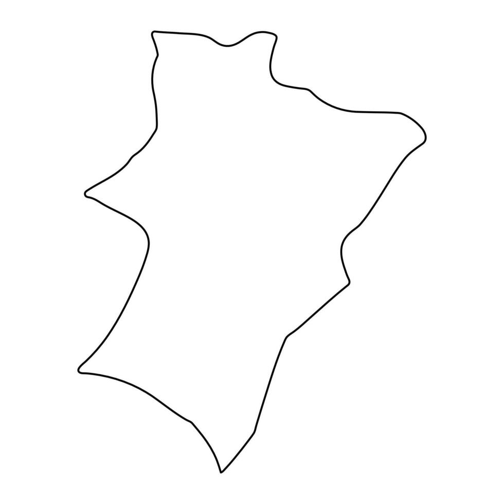 Mbale district map, administrative division of Uganda. illustration. vector