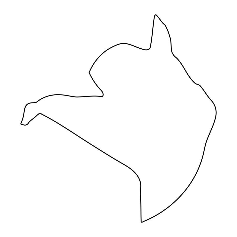 Napak district map, administrative division of Uganda. illustration. vector