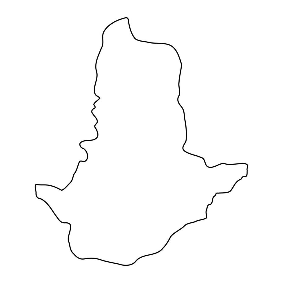 Masindi district map, administrative division of Uganda. illustration. vector