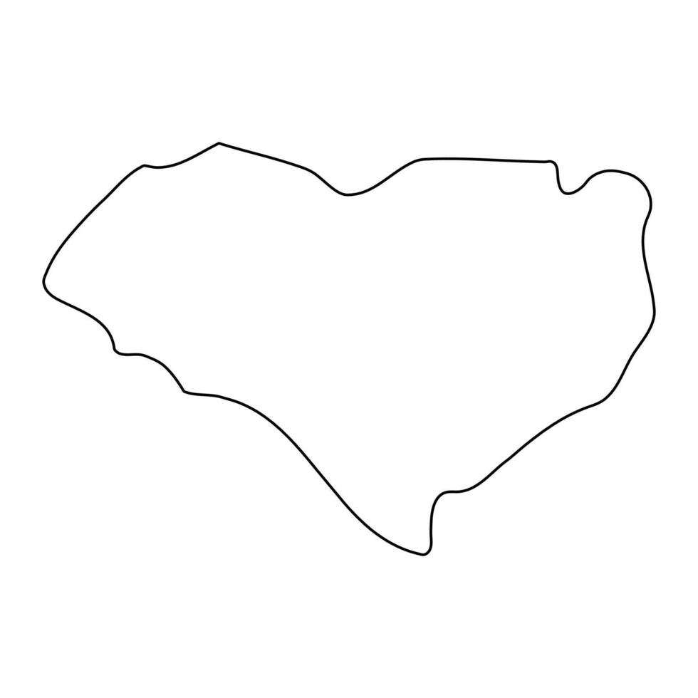 Lwengo district map, administrative division of Uganda. illustration. vector
