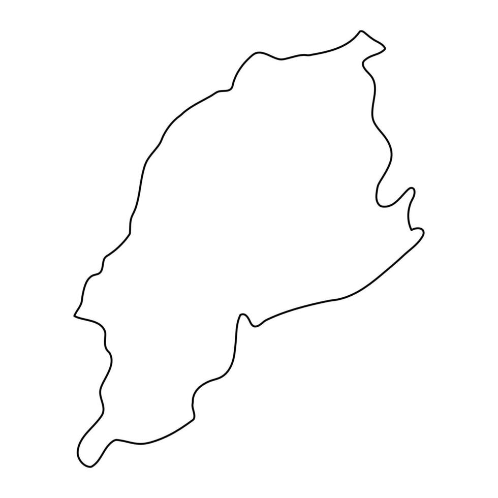 Ntoroko district map, administrative division of Uganda. illustration. vector