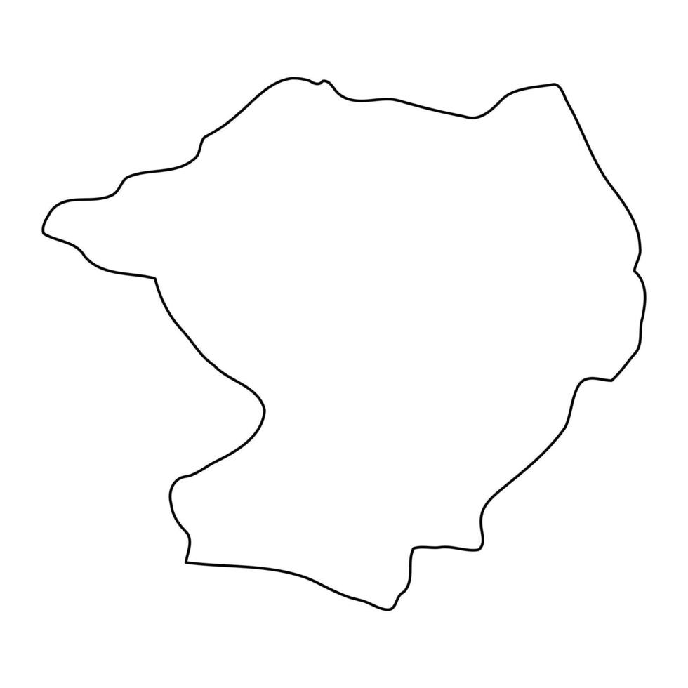 Kyankwanzi district map, administrative division of Uganda. illustration. vector