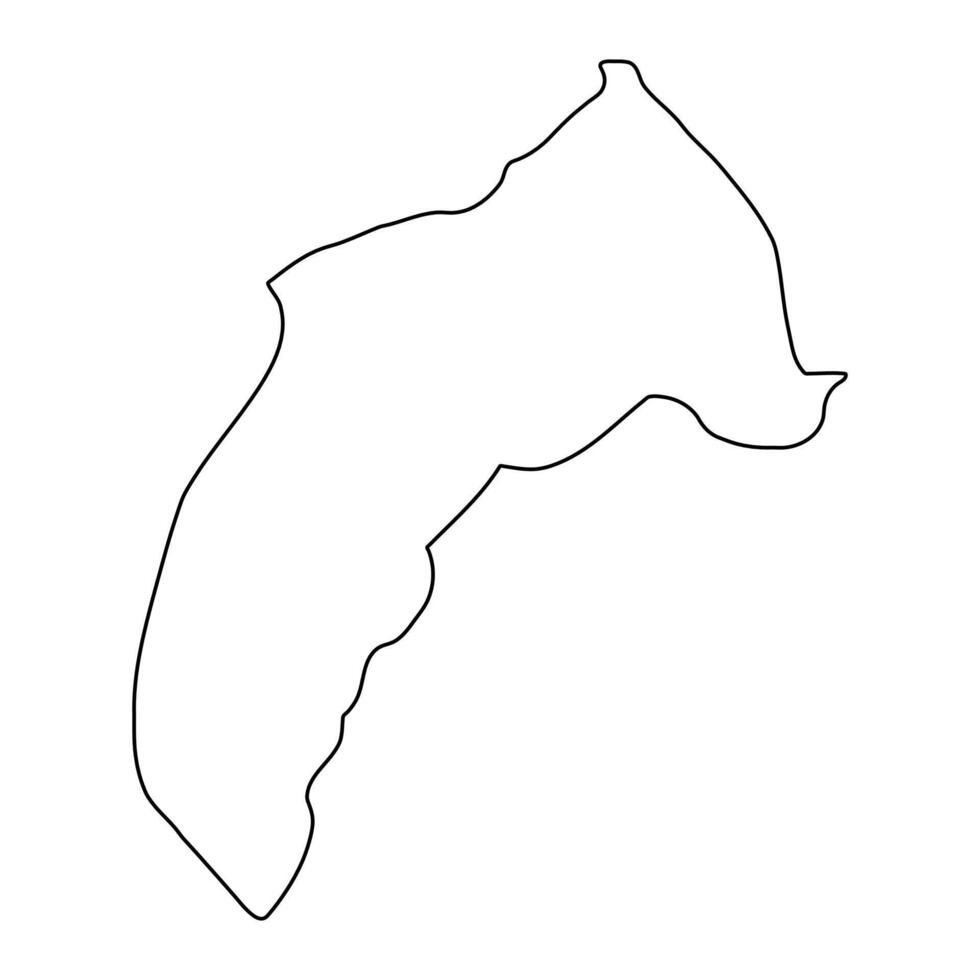 Moyo district map, administrative division of Uganda. illustration. vector